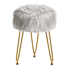 Faux Fourrure vanité Tabouret