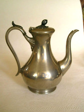 VERSEUSE CAFETIERE SHEFFIELD en ETAIN - POINCON - SUPERBE PATINE