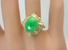 Bague En Jade Jadeite En Or