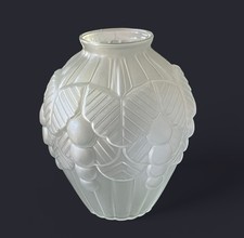 Art Deco Frosted Pressed Glass
