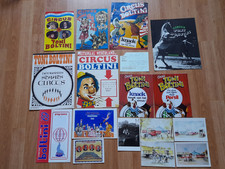 lot programmes affiche anciens de cirque circus Toni Boltini + cartes postales