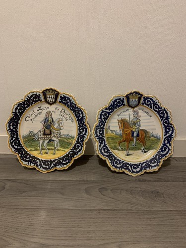 Paire assiettes anciennes - d’assiettes,