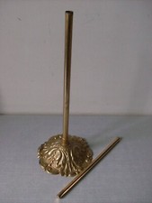 Ancien pied présentoir de chapeau mannequin Siegel Paris en métal doré de 38 cm