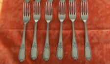 6 fourchettes en métal argenté Frionnet François modèle louis XV 21 cm