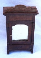 French Doll House Miniature Armoire Wardrobe Cabinet 1880
