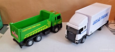 CAMIONS MAN Benne de chantier + SCANIA Baché  éch 1/50è env  - Très bon état