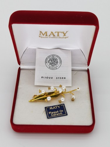 Broche maty plaque - (, muguet)