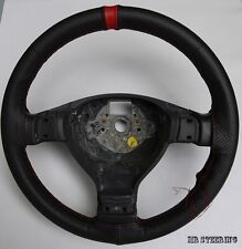 Pour Peugeot 206 Noir Cuir Perforé Avec Bande Rouge Housse de Volant
