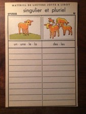 LIVRE SCOLAIRE/MATERIEL DE LECTURE JOTTE & LEROY/FICHE STUDIA N°41 BEIGE