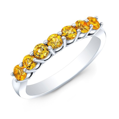 14k blanc citrine anneau - 14k,