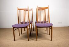 4 grandes chaises de repas, style Scandinave, Teck et tissu dlg d'Arne Vodder.