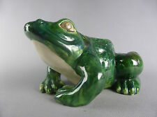 AMUSANTE GRENOUILLE TIRELIRE EN CERAMIQUE FROG PIGGY BANK FIGURINE DECO JARDIN