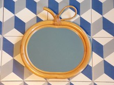 MIROIR MURAL POMME en rotin