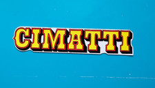 Vintage Rare AUTOCOLLANT CIMATTI MOTO Cyclomoteur 1960 ITALIE JAUNE