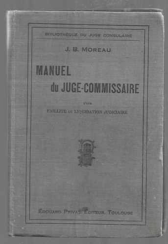 Manuel juge commissaire - juge,