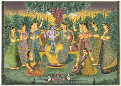 Religieux peinture krishna - de,