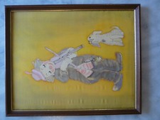 Cadre tableau en soie à suspendre déco chambre enfant