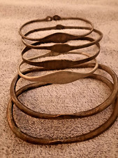 ART AFRICAIN LOT 6 ANCIENS ETRIERS EQUESTRES EN METAL PROVENANT DU GHANA