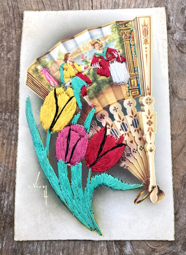 Eventail tulipes carte - &,