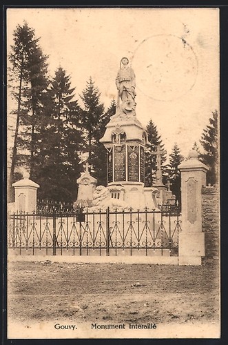 Cpa gouvy monument - gouvy,,