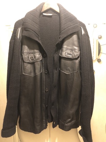Gilet cuir tissu - cuir,