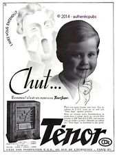 PUBLICITE TENOR SUPER POSTE SUPERHETERODYNE RADIO TSF ENFANT CHUT DE 1935 AD PUB