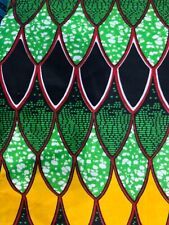 Tissu wax pagne imprimé coloré africain 6 Yards (5,48 metres) 100% Coton  