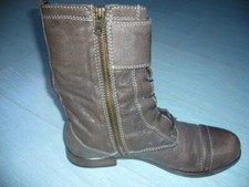 Bottines cuir gris liberto - bottines,