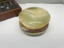 ANCIENNE BOITE A BIJOU ONYX VERITABLE