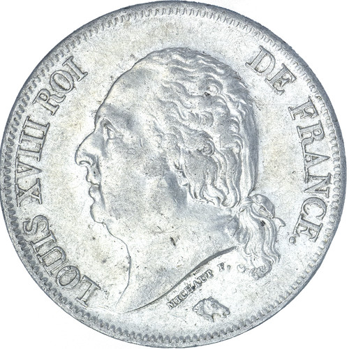 Louis xviii francs 1824 - xviii-5,