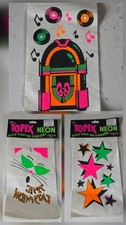 Set of 3 Vintage 1980s Neon
