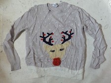 Gold Medal pull de Noël fêtes cerf nez rouge unisexe homme femme L/XL