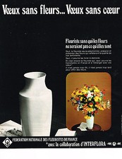 PUBLICITE ADVERTISING 024   1975   FEDERATION DES FLEURISTES DE FRA & INTERFLORA
