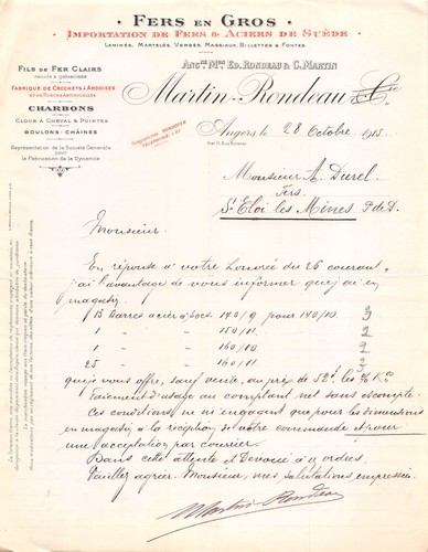 1915 fers gros martin - fers,