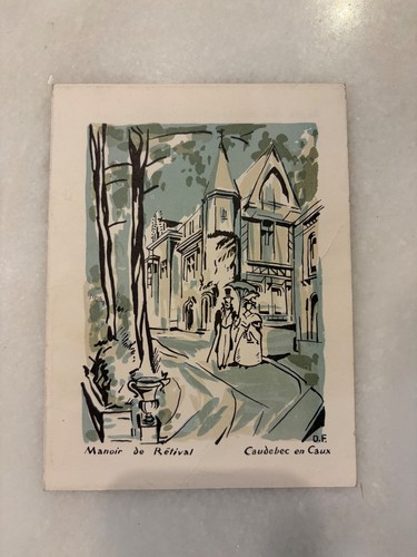 Ancien menu restaurant manoir - ancien,