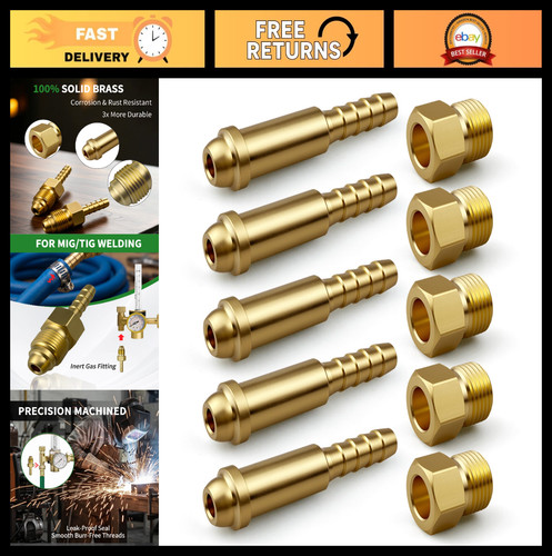 Pack solid brass argon hose - 5,