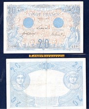 20 Francs Bleu 14/2/1912 TTB +