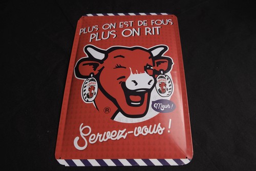 Plaque émaillée vache qui - plaque,