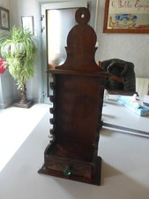 très ancien porte couvert en bois sculpté à tiroir 6 emplacements