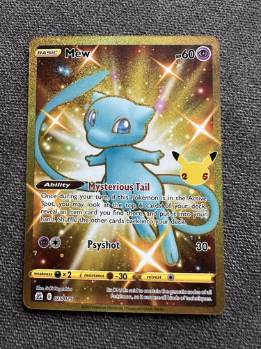 Carte pokemon mew gold version - mew,