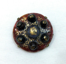 broche vintage en émaux sur
