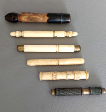 Lot de couture 6  porte aiguilles Anciens Victorian Needle Case sewing