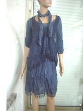 PULL ROBE +TUNIQUE DENTELLE + CHECHE BLEUE JEANS TAILLE UNIQUE T 38/40/42 NEUVE