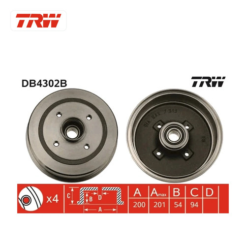 Lot tambours frein trw - tambours,