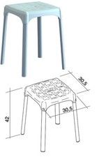 Tabouret de Salle de Bain Fixe
