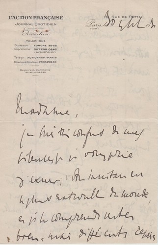 Lettre autographe charles - lettre, de