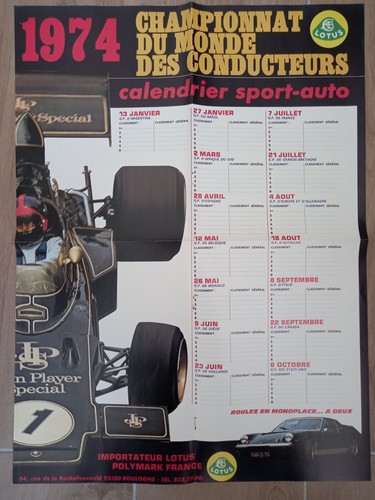 Lotus jps 1974 poster - f1,