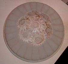 rare coupelle ezan a fleurs pour lustre ou autre art deco