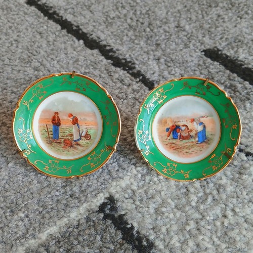 Paire assiettes anciennes - paire,