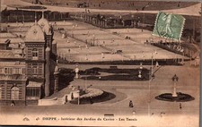 *76548 cpa 76 Dieppe - intérieur des jardins du Casino